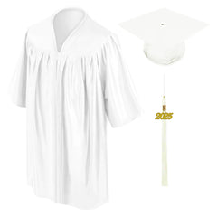 White Childs Nursery Preschool Cap and Gown