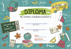 Childs Nursery Preschool Diploma - Graduation UK