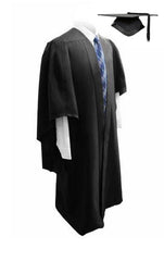Deluxe Black Bachelors Graduation Mortarboard & Gown - Graduation UK
