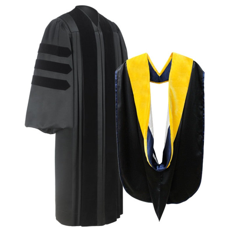 Black doctoral gown store