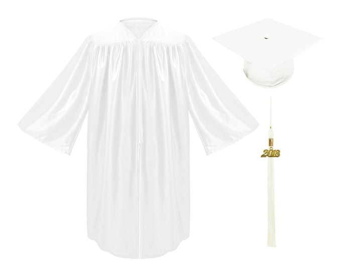 White Childs Nursery Preschool Cap and Gown - Graduation UK