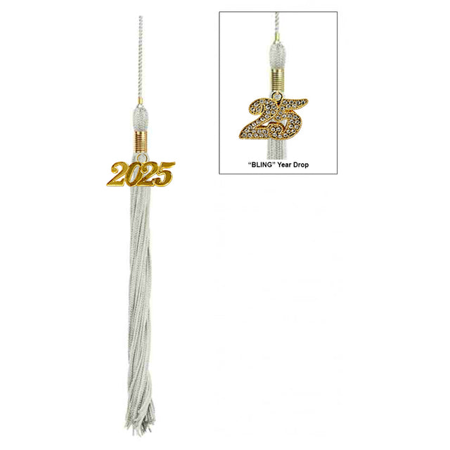 Silver Graduation Tassel