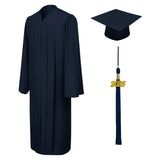 Navy Blue High School Cap, Gown & Tassel