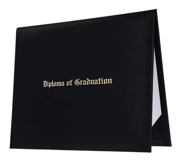 Black Imprinted Graduation Diploma Cover - Graduation UK