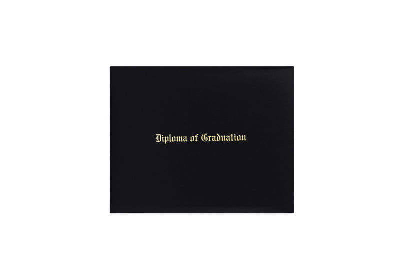 Black Imprinted Graduation Diploma Cover - Graduation UK