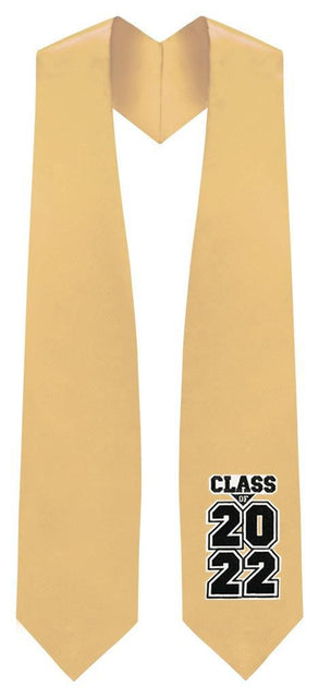 Antique Gold "Class of 2022" Graduation Stole - Graduation UK