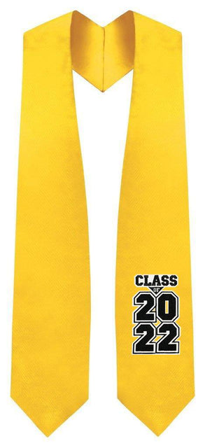 Gold "Class of 2022" Graduation Stole - Graduation UK