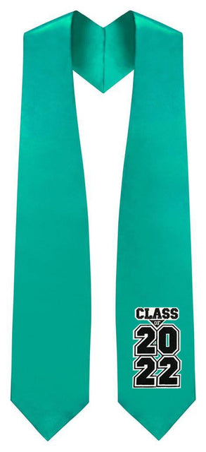 Emerald Green "Class of 2022" Graduation Stole - Graduation UK