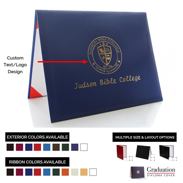 Custom Diploma Covers with Text or Logos - Textured - Graduation UK