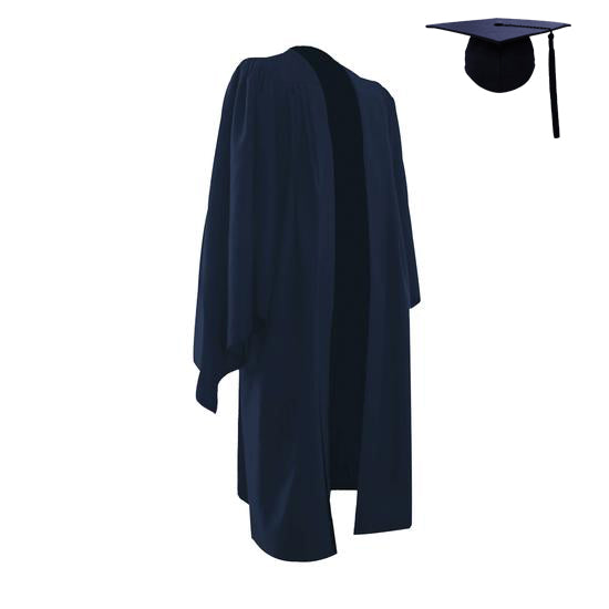 Classic Navy Bachelors Graduation Cap & Gown - Graduation UK