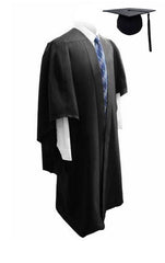 Deluxe Black Bachelors Graduation Cap & Gown - Graduation UK