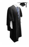 Deluxe Black Bachelors Graduation Mortarboard & Gown - Graduation UK