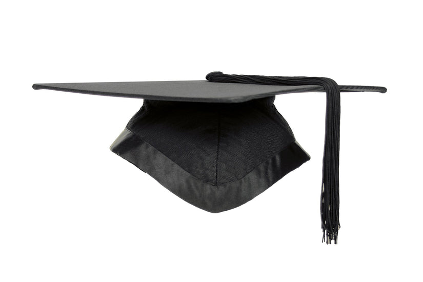 Deluxe Black Bachelors Graduation Mortarboard & Gown - Graduation UK