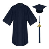 Navy Blue High School Cap, Gown & Tassel - Graduation UK