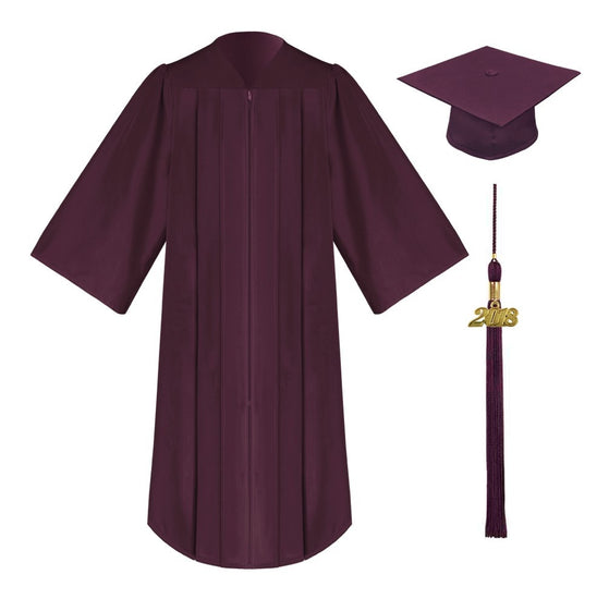 Maroon High School Cap, Gown & Tassel - Graduation UK
