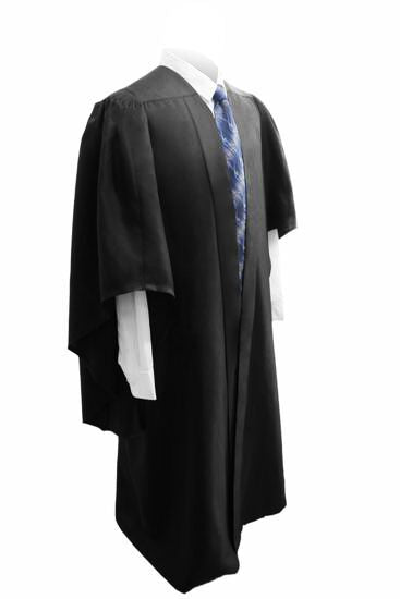 Deluxe Black Bachelors Graduation Gown - UK University Gown - Graduation UK