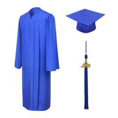 Royal Blue High School Cap, Gown & Tassel - Graduation UK