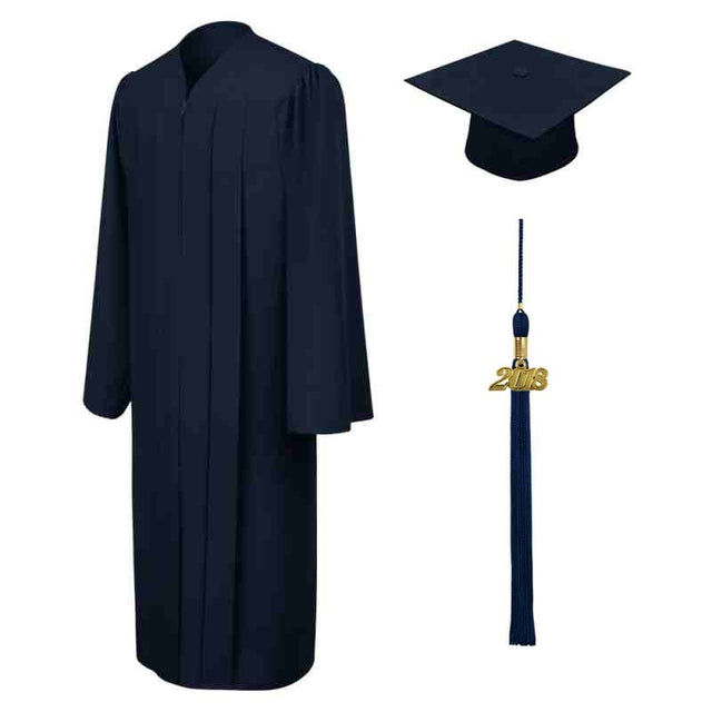 Navy Blue Primary / Secondary Cap & Gown - Graduation UK