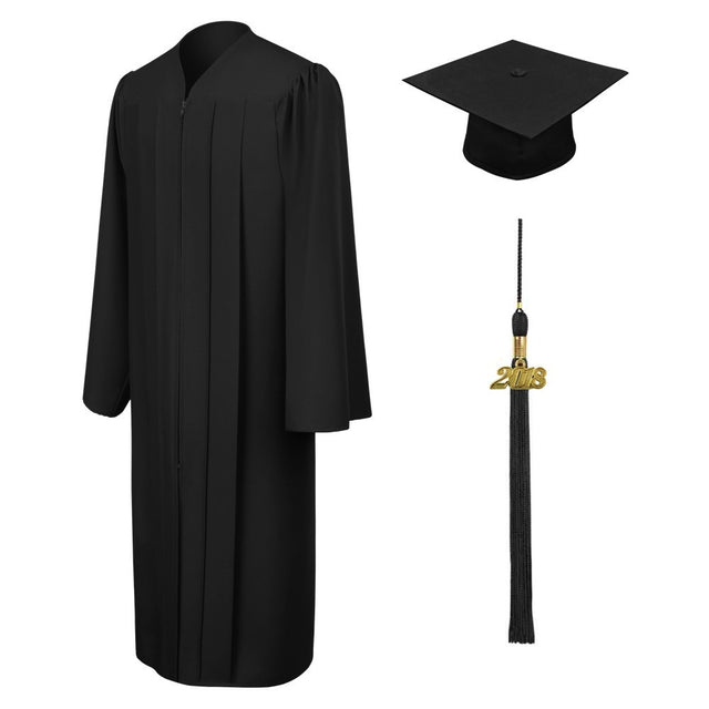 Black High School Cap, Gown & Tassel - Graduation UK