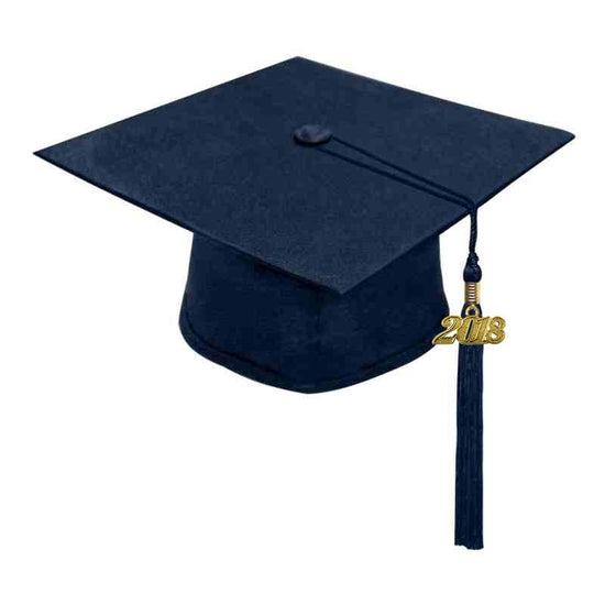 Navy Blue High School Cap, Gown & Tassel - Graduation UK