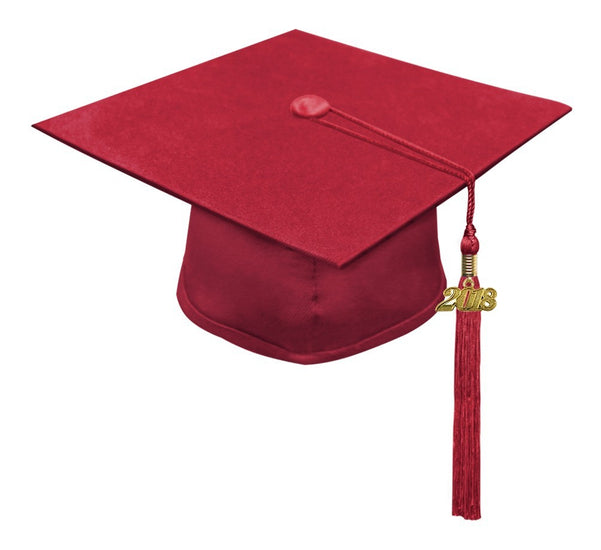 Red Primary / Secondary Cap & Tassel - Graduation UK