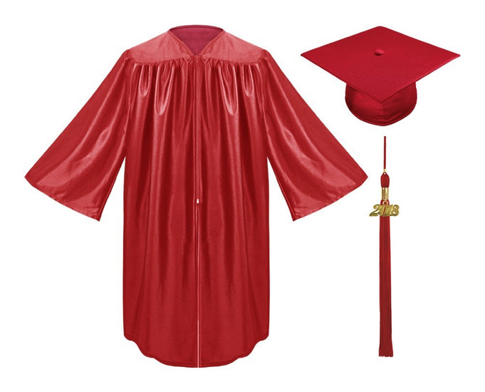 Red Childs Nursery Preschool Cap and Gown - Graduation UK