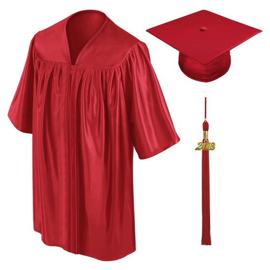 Red Childs Nursery Preschool Cap and Gown - Graduation UK